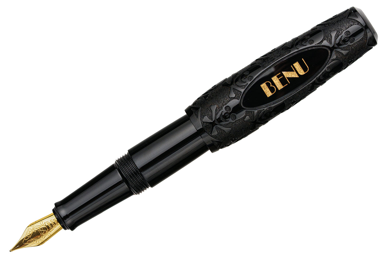 BENU Pixie Fountain Pen - Jolly Roger Black