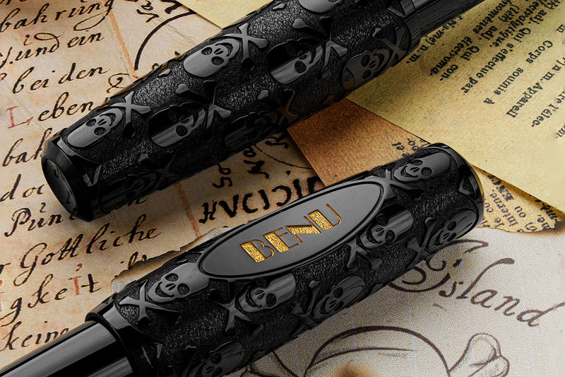BENU Pixie Fountain Pen - Jolly Roger Black