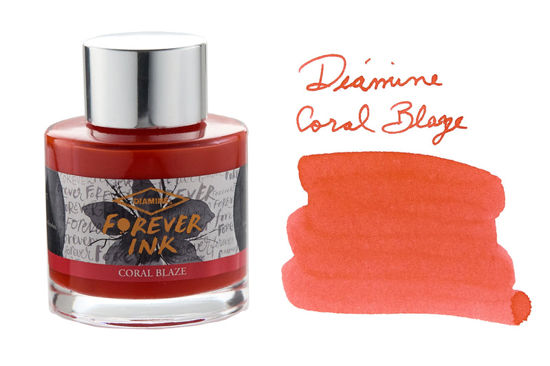 Diamine Forever Coral Blaze - 50ml Bottled Ink
