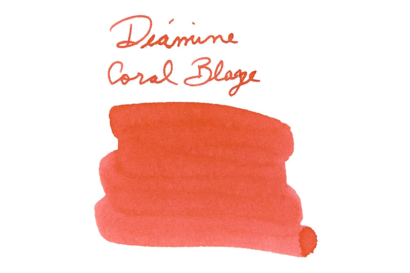 Diamine Forever Coral Blaze - Ink Sample