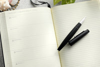 Leuchtturm1917 Medium A5 2025-2026 Weekly Planner & Notebook 18 Months - Black, Lined