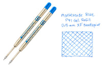 Monteverde Capless Gel P41 Rollerball Refills - Blue, 0.5mm XF Needlepoint (2-Pack)