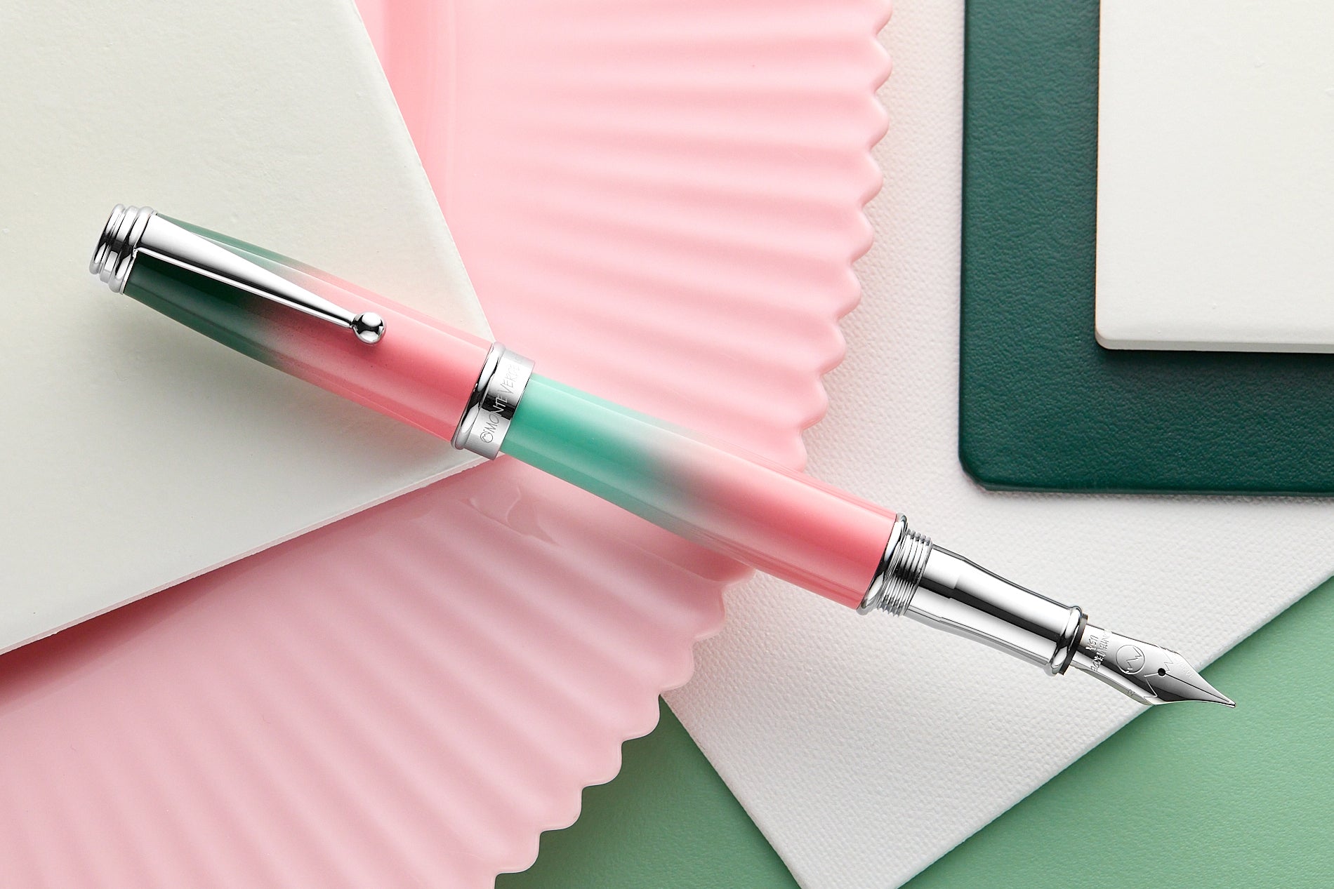Monteverde Invincia Deluxe Fountain Pen - Watermelon Ombré (Special Edition)