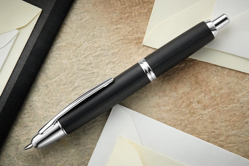 Pilot Vanishing Point Fountain Pen - Birchwood Black