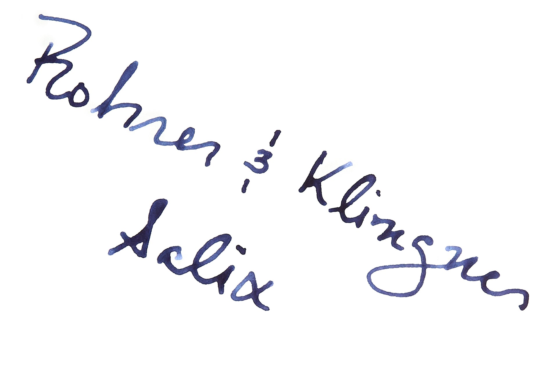 Rohrer & Klingner Salix fountain pen ink writing sample