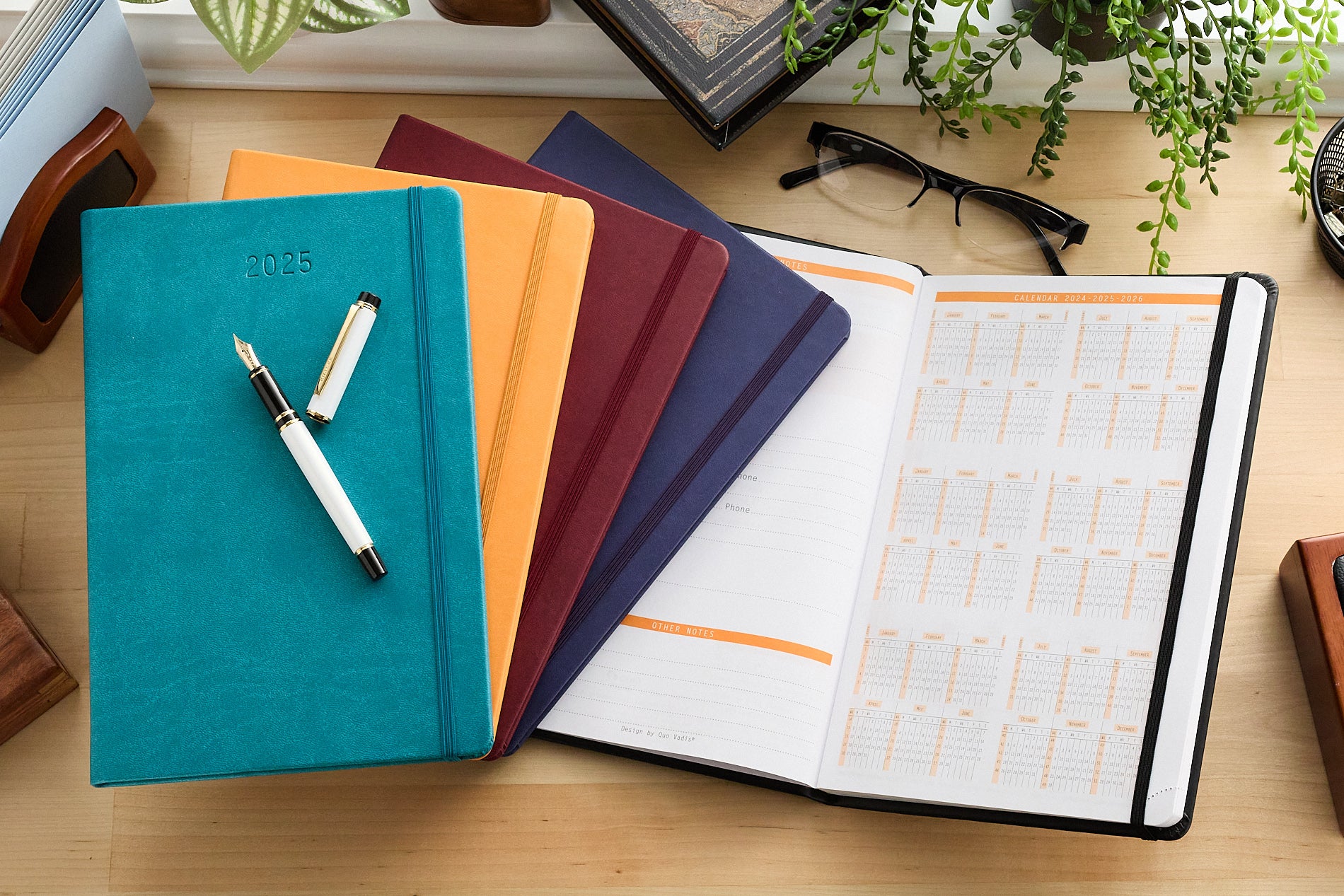 Rhodia 2025 Weekly Planner - Burgundy