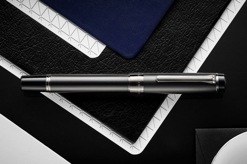 Sailor CYLINT Fountain Pen - Matte Black Stainless Steel