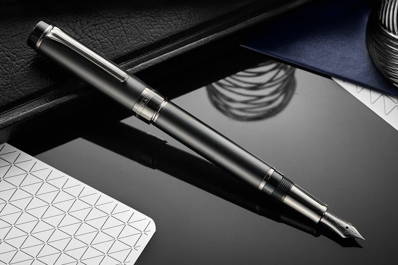 Sailor CYLINT Fountain Pen - Matte Black Stainless Steel