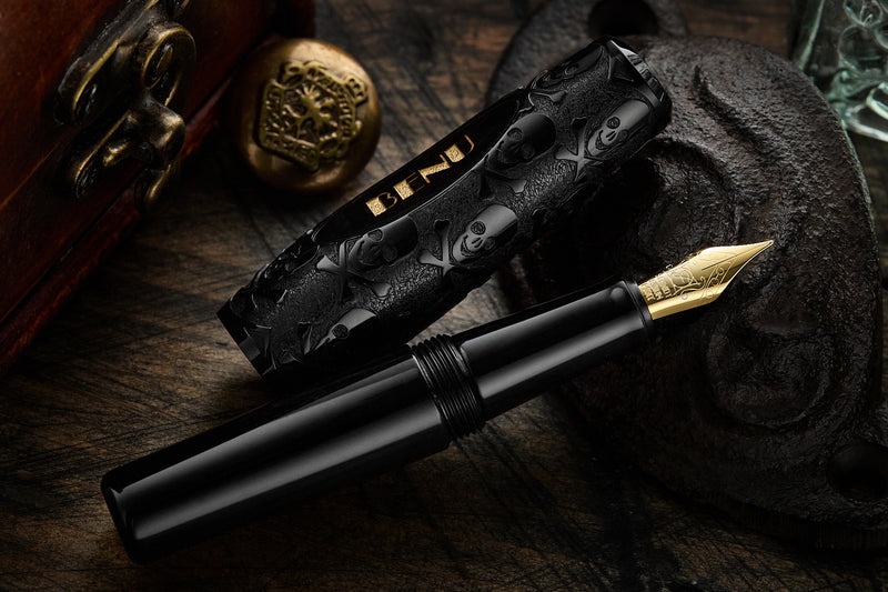 BENU Pixie Fountain Pen - Jolly Roger Black