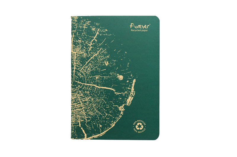 Clairefontaine Forever Recycled Staplebound A5 Notebook - Pine Green