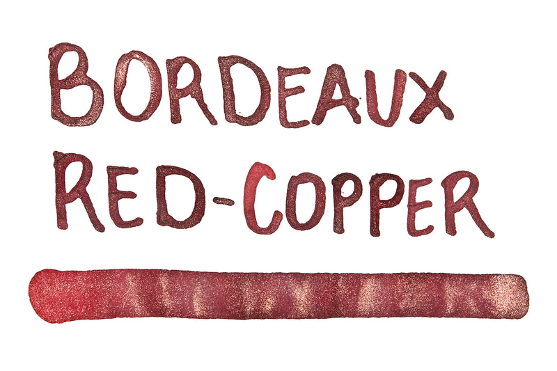 De Atramentis Pearlescent Bordeaux Red-Copper - Ink Sample