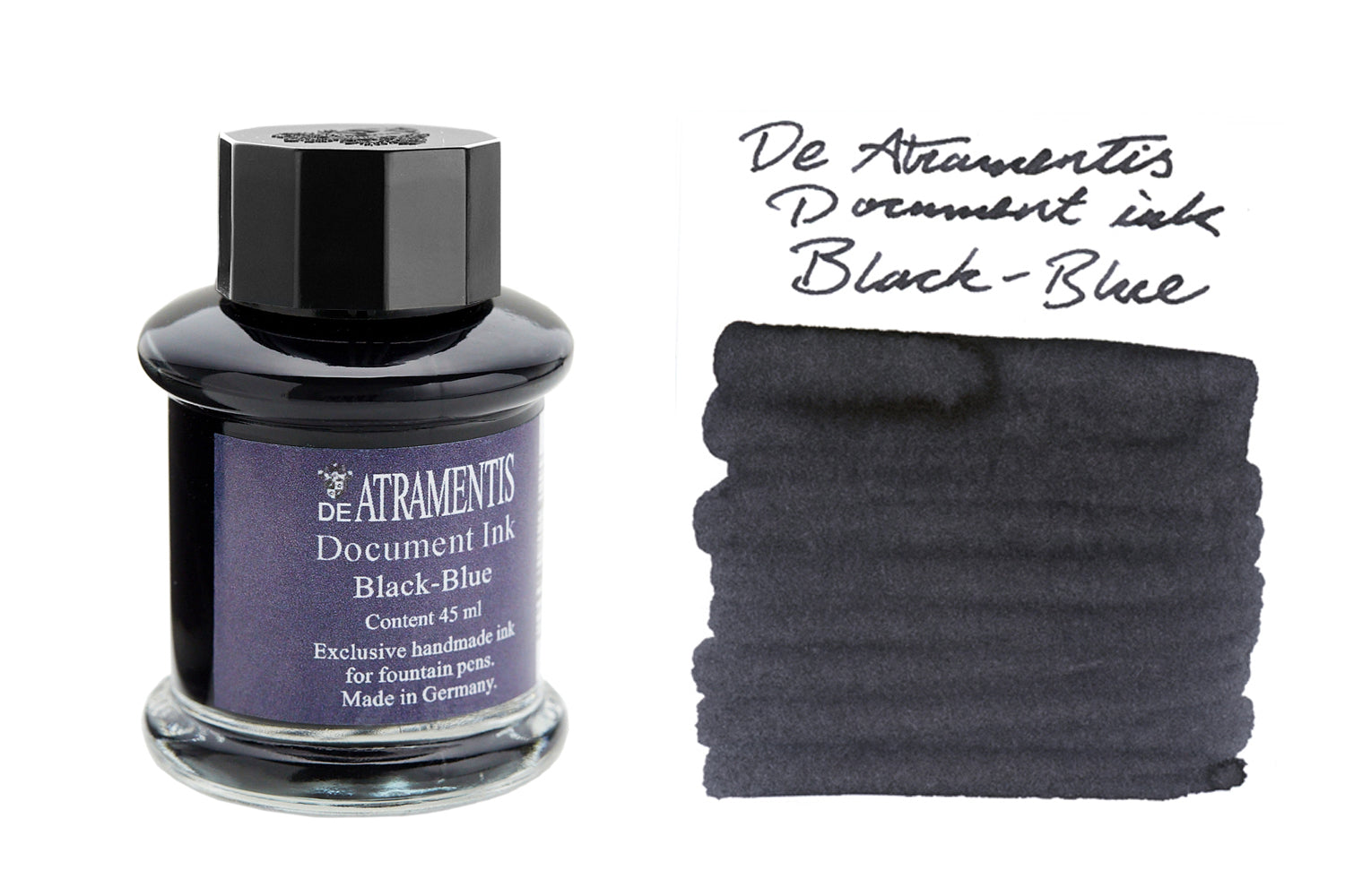 De Atramentis Document Ink Black Blue - 45ml Bottled Ink