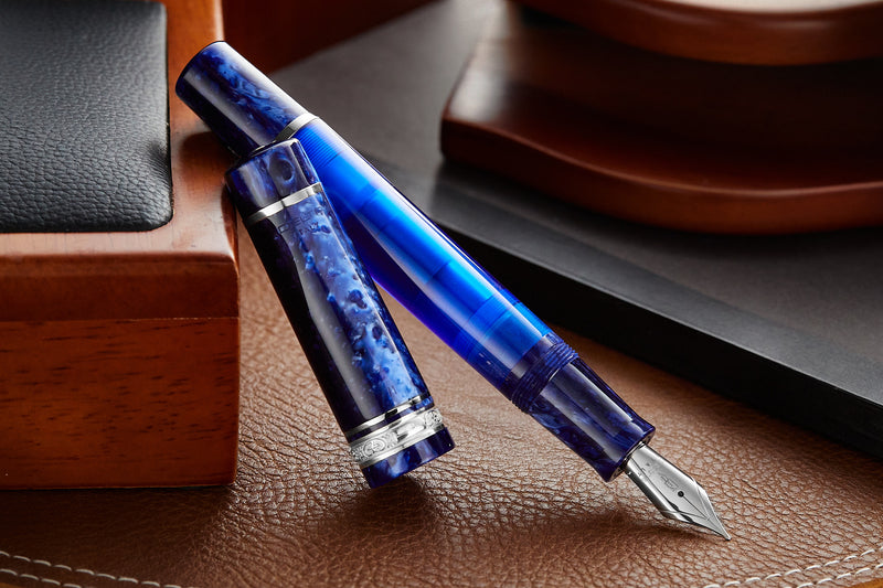 Delta DV Original Mid-Size Fountain Pen - Blue Demonstrator (Special Edition)