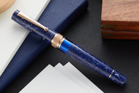 Delta Lapis Blue Celluloid Fountain Pen - Rosegold (Limited Edition)