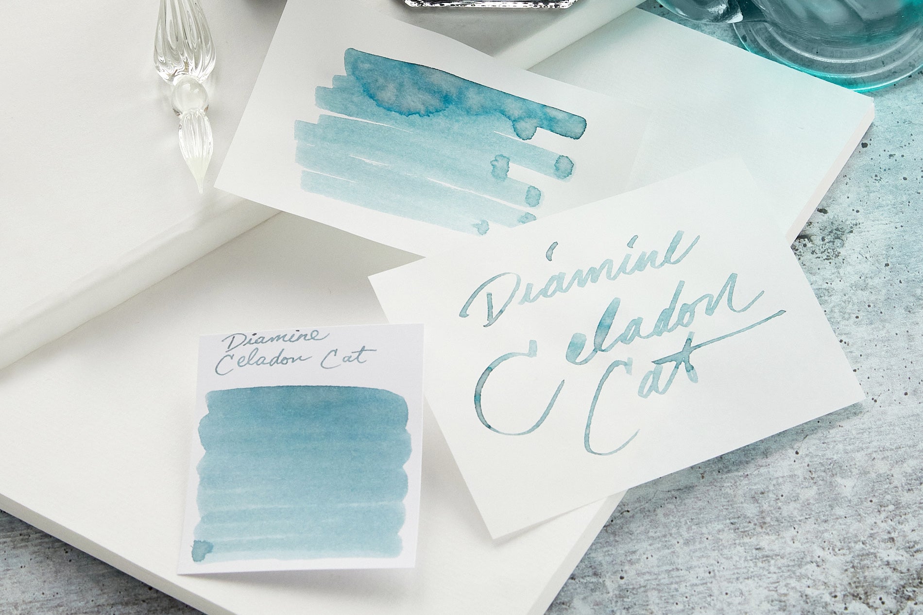 Diamine Celadon Cat fountain pen ink