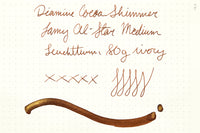 Diamine Cocoa Shimmer - Ink Sample