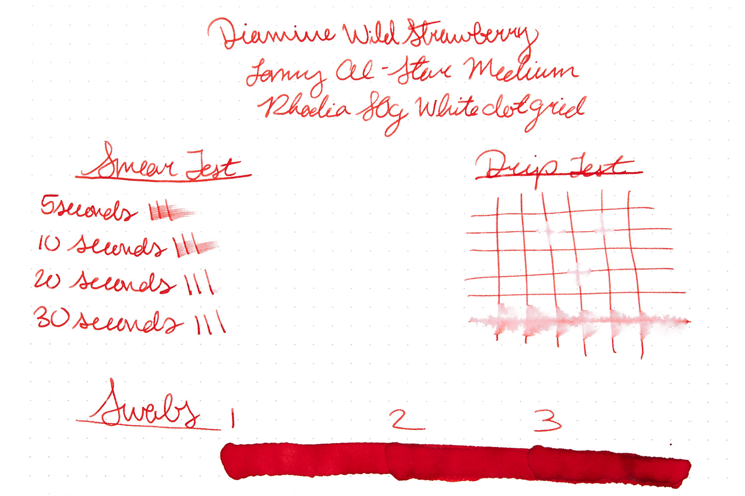 Diamine Wild Strawberry fountain pen ink