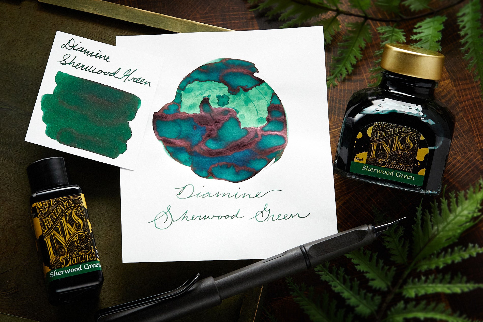 Diamine Sherwood Green - 80ml Bottled Ink