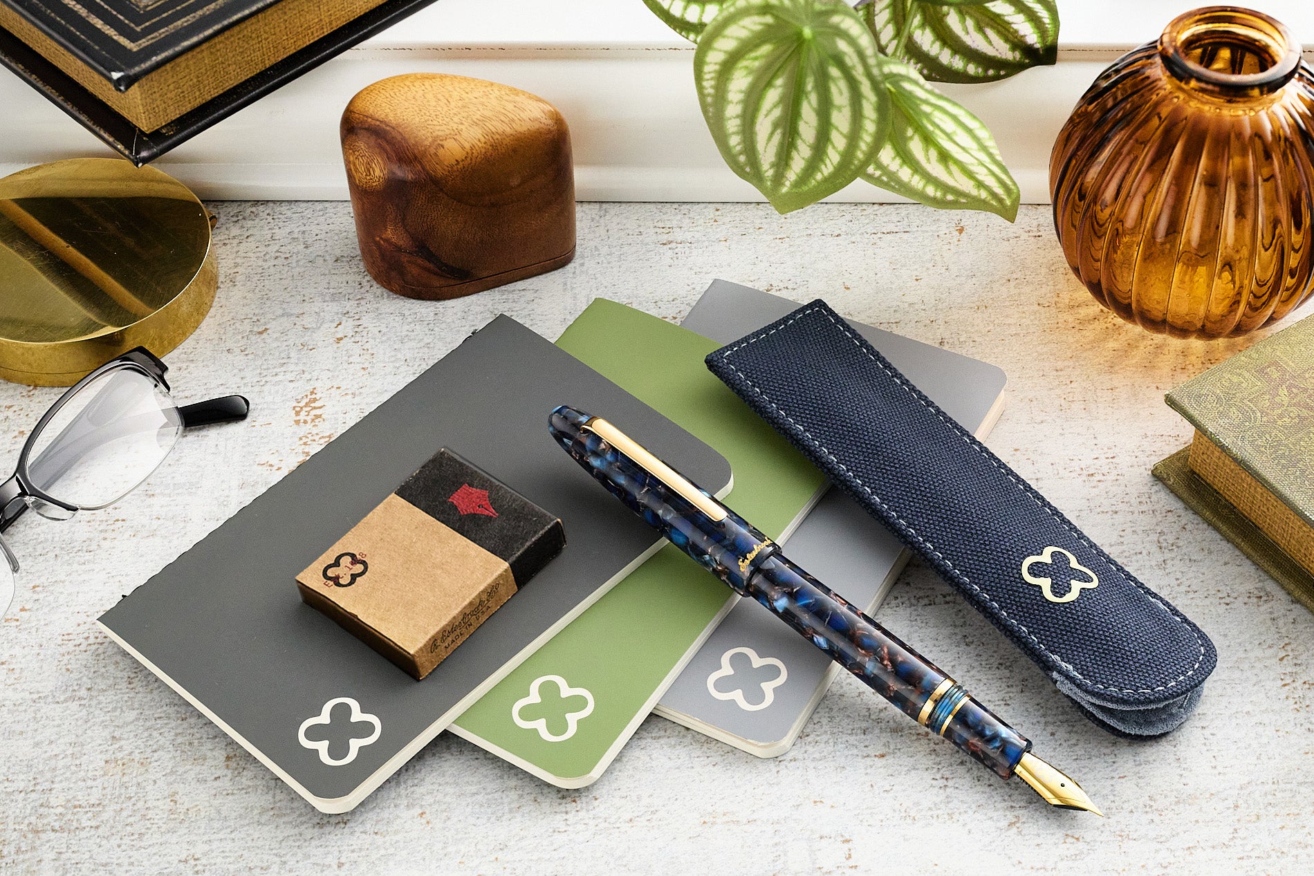 Esterbrook Estie Fountain Pen Gift Set - Nouveau Bleu/Gold