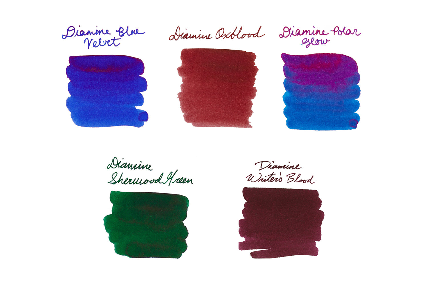 Diamine Regular Best Sellers Ink Sample Set