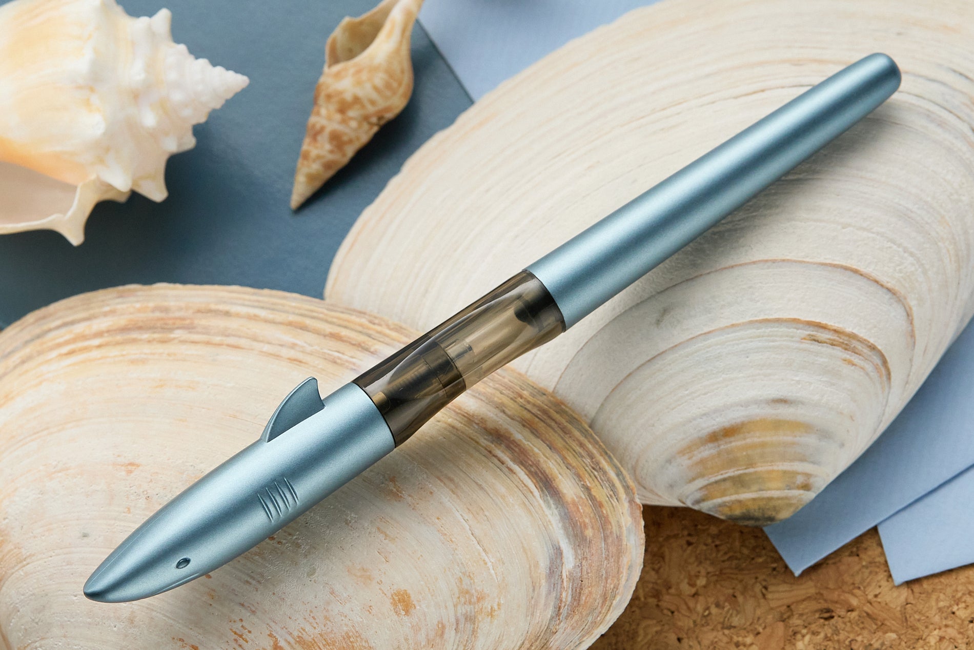 Jinhao 993 Shark Fountain Pen - Matte Blue (#5 Nib)