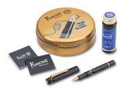 (Bottom Shelf) Kaweco AL Sport Piston Fill Fountain Pen Starter Set - Black