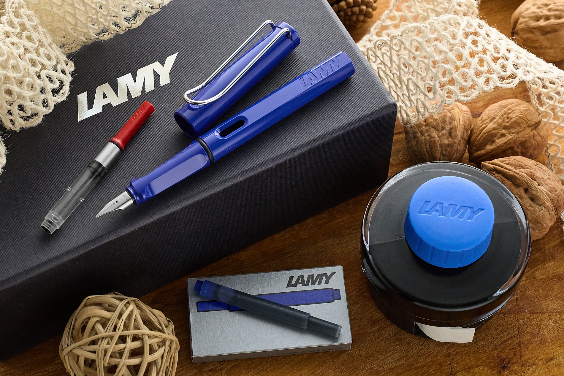 LAMY safari & bottled ink gift set - blue