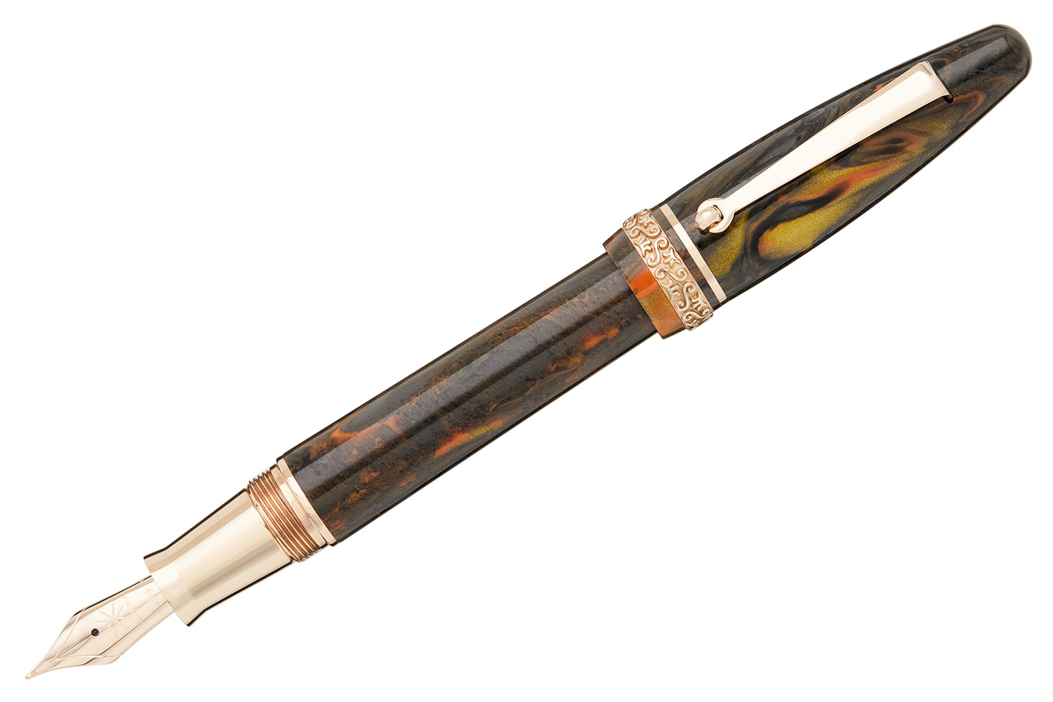 Maiora Ogiva Fountain Pen - Orange/Brown