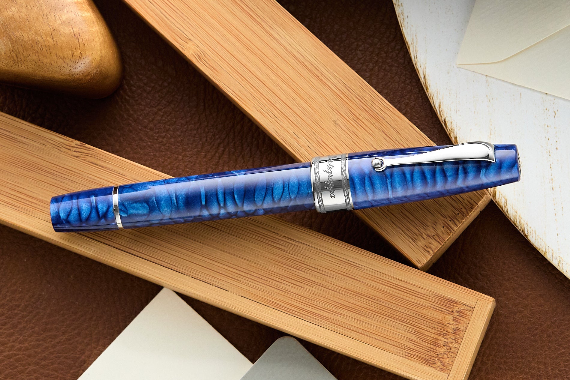 Montegrappa Regal Year of the Dragon Fountain Pen - Indigo Blue (Limited Edition)