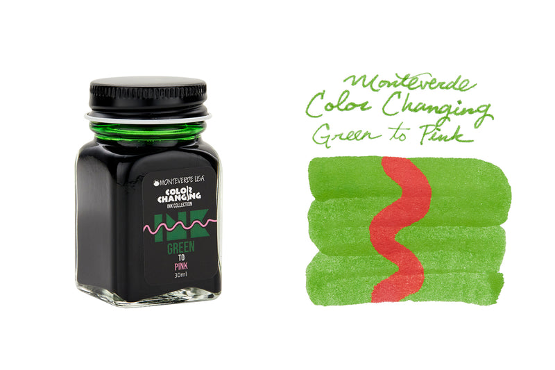 Monteverde Color Changing Green to Pink - 30ml Bottled Ink