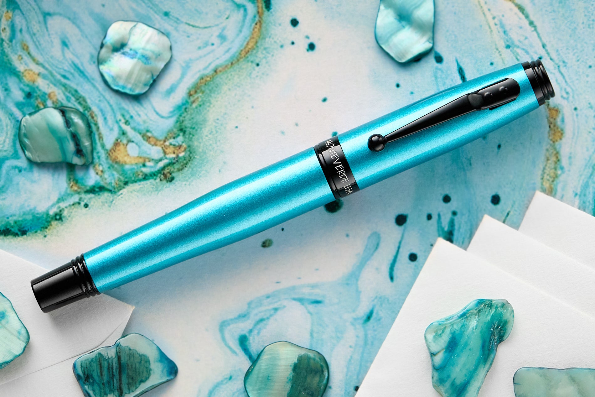 Monteverde Invincia Fountain Pen - Turquoise (Limited Edition)