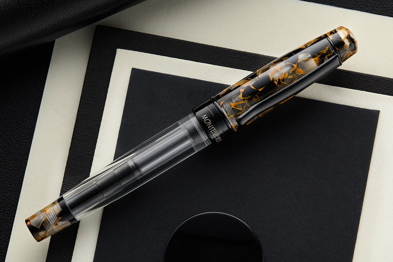 Monteverde Prima Piston Fountain Pen - Orange Marble (Special Edition)