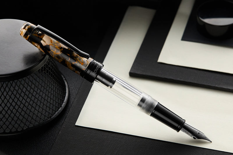 Monteverde Prima Piston Fountain Pen - Orange Marble (Special Edition)