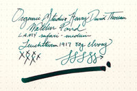 Organics Studio Henry David Thoreau Walden Pond - Ink Sample