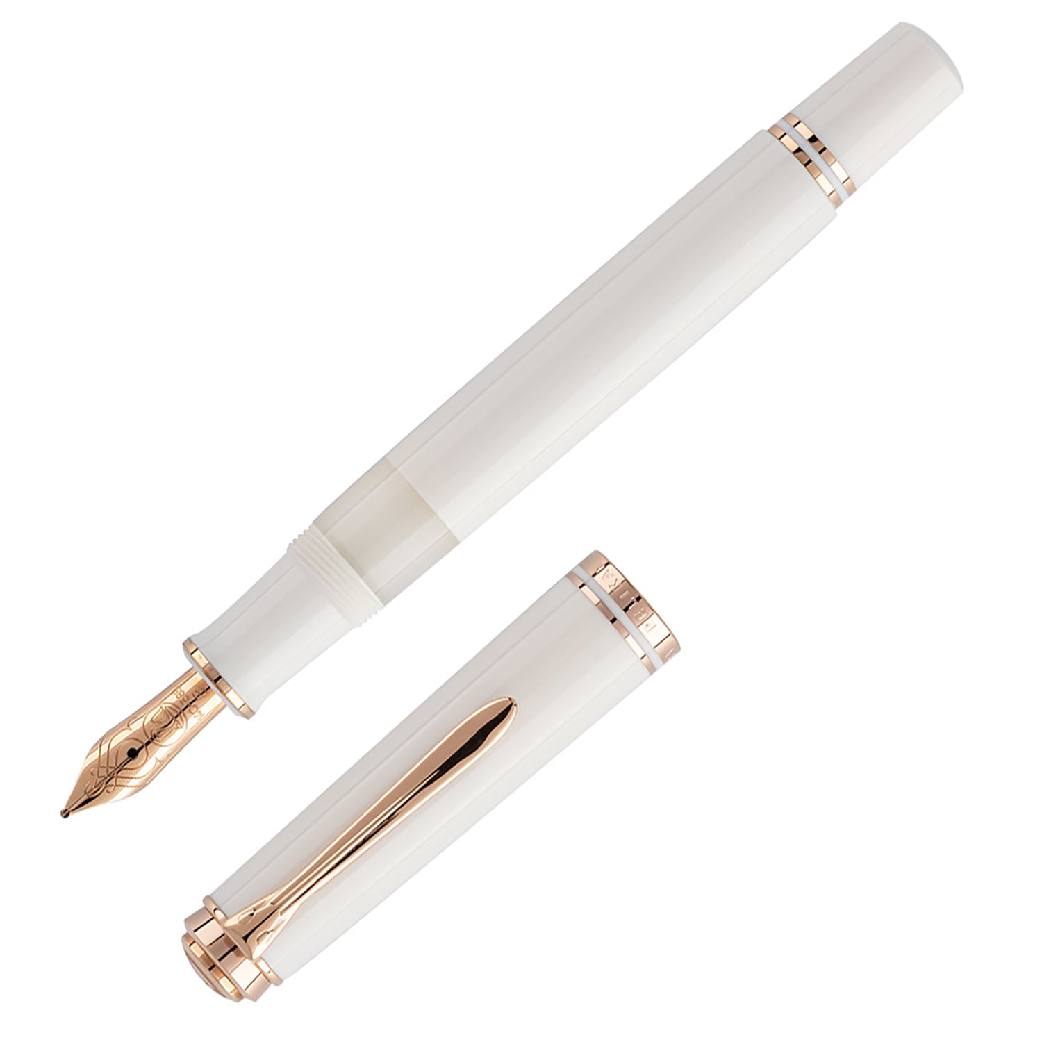 Pelikan M600 Fountain Pen - White & Rose Gold (Special Edition)