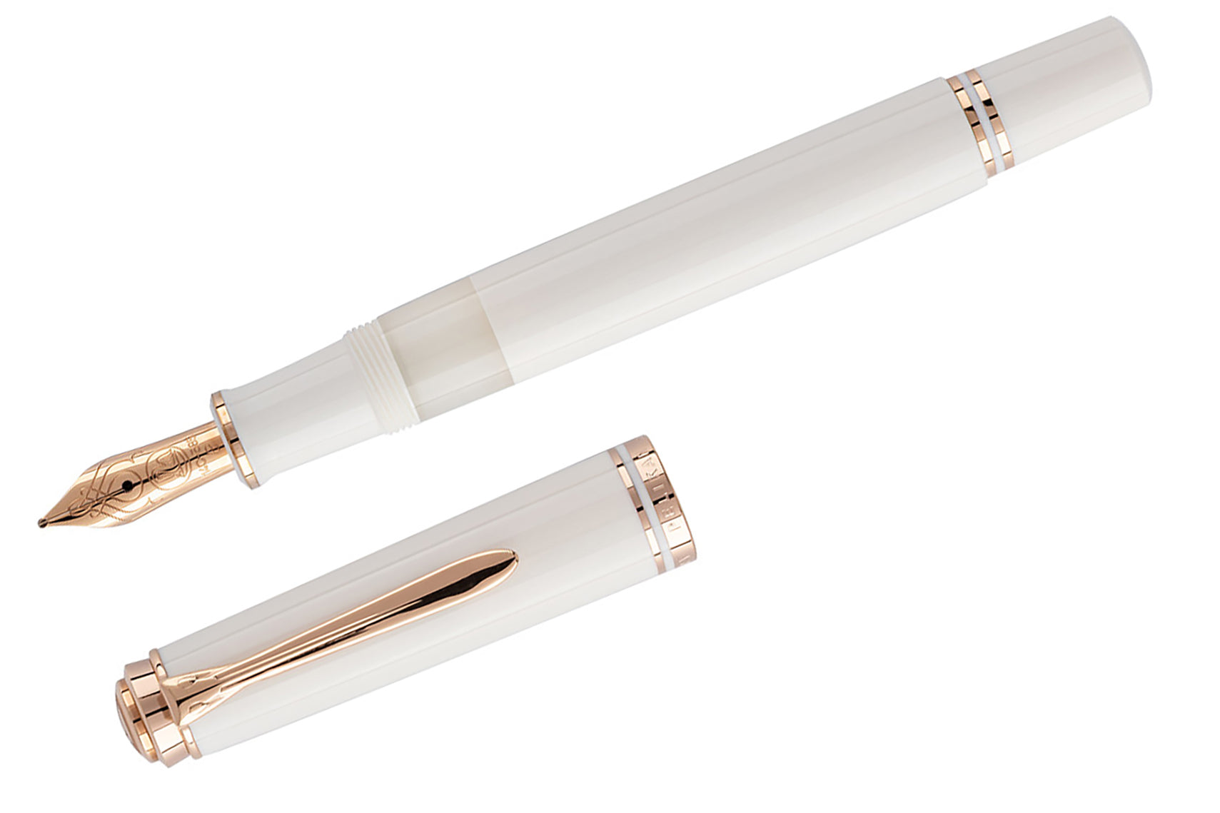 Pelikan M600 Fountain Pen - White & Rose Gold (Special Edition)