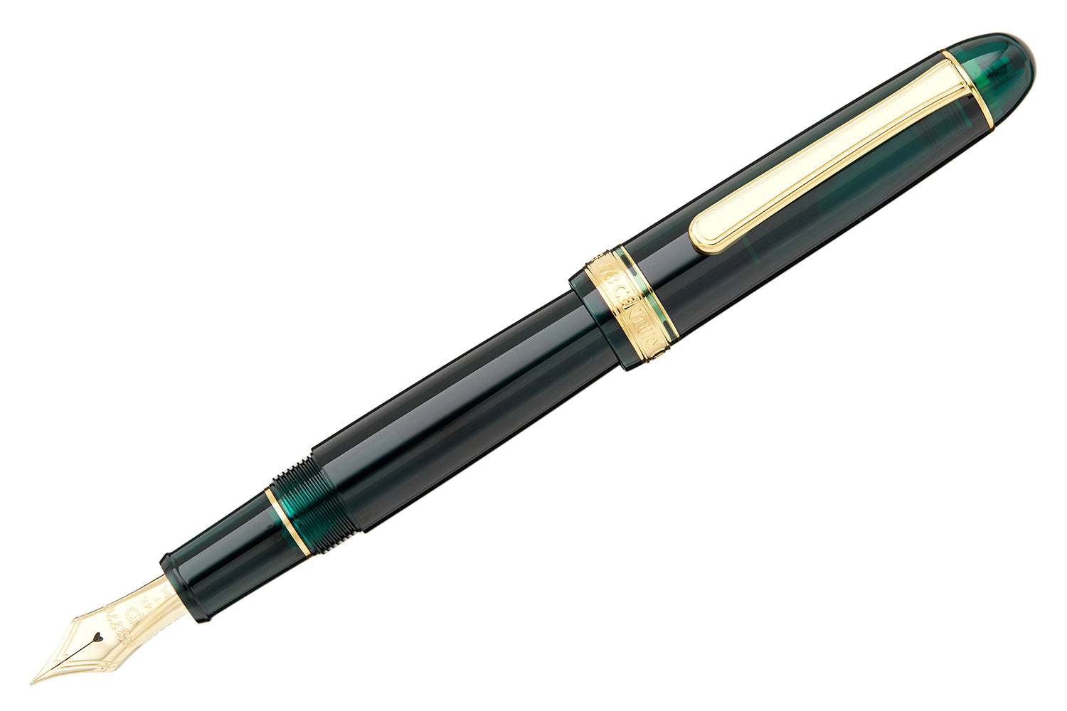 Platinum #3776 Century Fountain Pen - Laurel Green/Gold