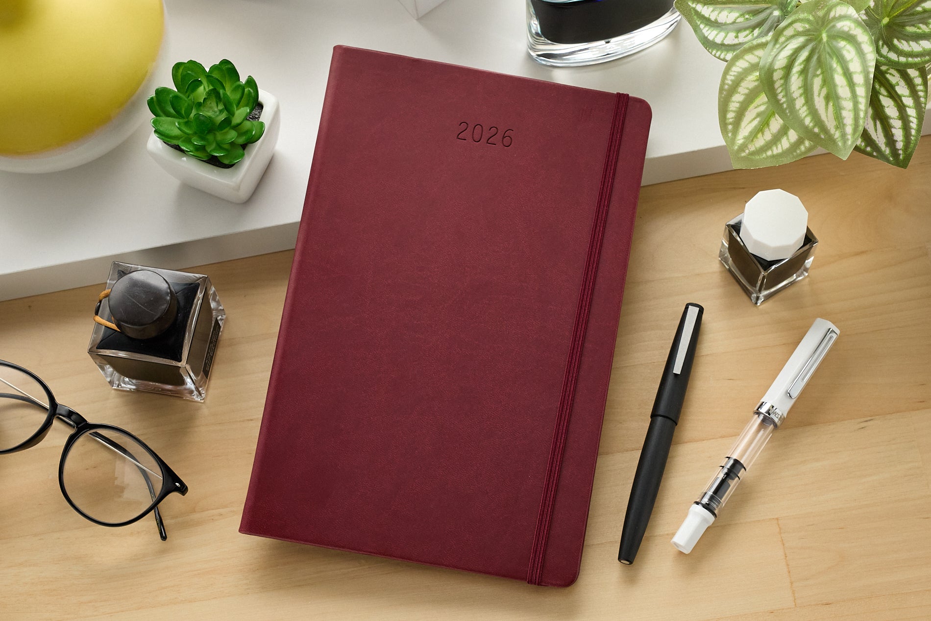 Rhodia 2026 Weekly Planner - Burgundy