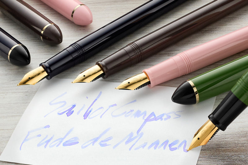 Sailor Compass Fude De Mannen Fountain Pen - Pearl Pink, 40°