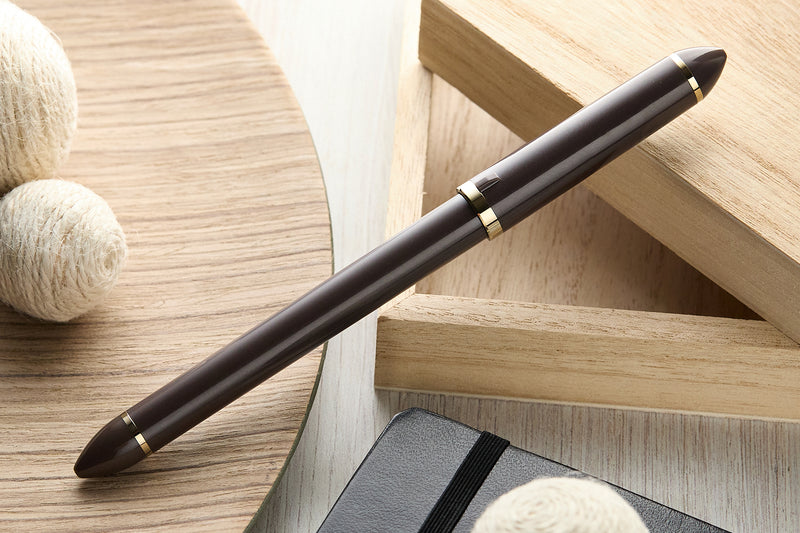 Sailor Compass Fude De Mannen Fountain Pen - Pearl Brown, 40°