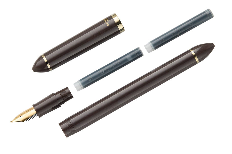 Sailor Compass Fude De Mannen Fountain Pen - Pearl Brown, 40°