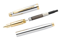 Sheaffer 100 Fountain Pen - Bright Chrome/Gold