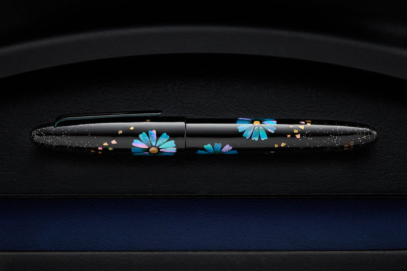 TACCIA Miyabi Bon-Bori Fountain Pen - Blue Daisies (Limited Edition)