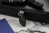 Visconti Leather 3 Pen Case - Black