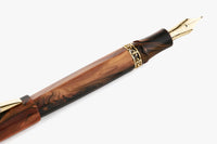 Visconti Medici Fountain Pen - Briarwood / Yellow Gold