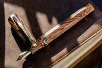 Visconti Medici Fountain Pen - Briarwood / Yellow Gold