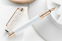 Waldmann Xetra Vienna Fountain Pen - White/Rose Gold