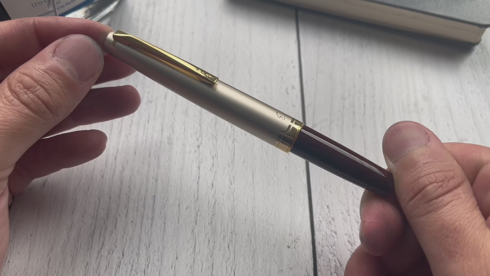 Pilot E95s Fountain Pen - Burgundy/Ivory