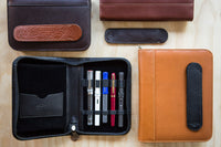 Aston Leather 10 Slot Pen Case - Tan