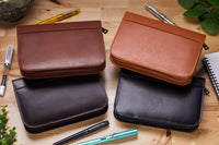 Aston Leather 10 Slot Pen Case - Tan